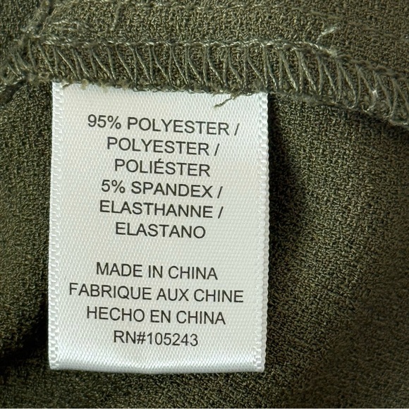 Bobeau Olive Green Tunic Top Sz S Short Sleeve Stretch Blouse - Picture 10 of 10